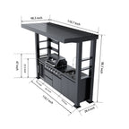 Deluxe Stainless Steel Gas Outdoor Kitchen Barbecue Island Grill