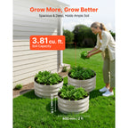 3 Pcs Galvanized Raised Garden Beds