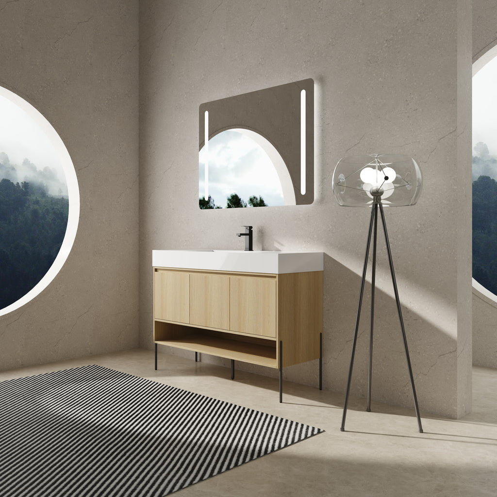 48" Bathroom Vanity Combo with Single Resin Sink