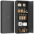 2 Doors Metal Storage Cabinet Kitchen Pantry Cabinet