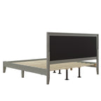 Solid Wood Platform Upholstered Headboard California King Bed