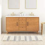 Woven Texture Stripe Bath Rug