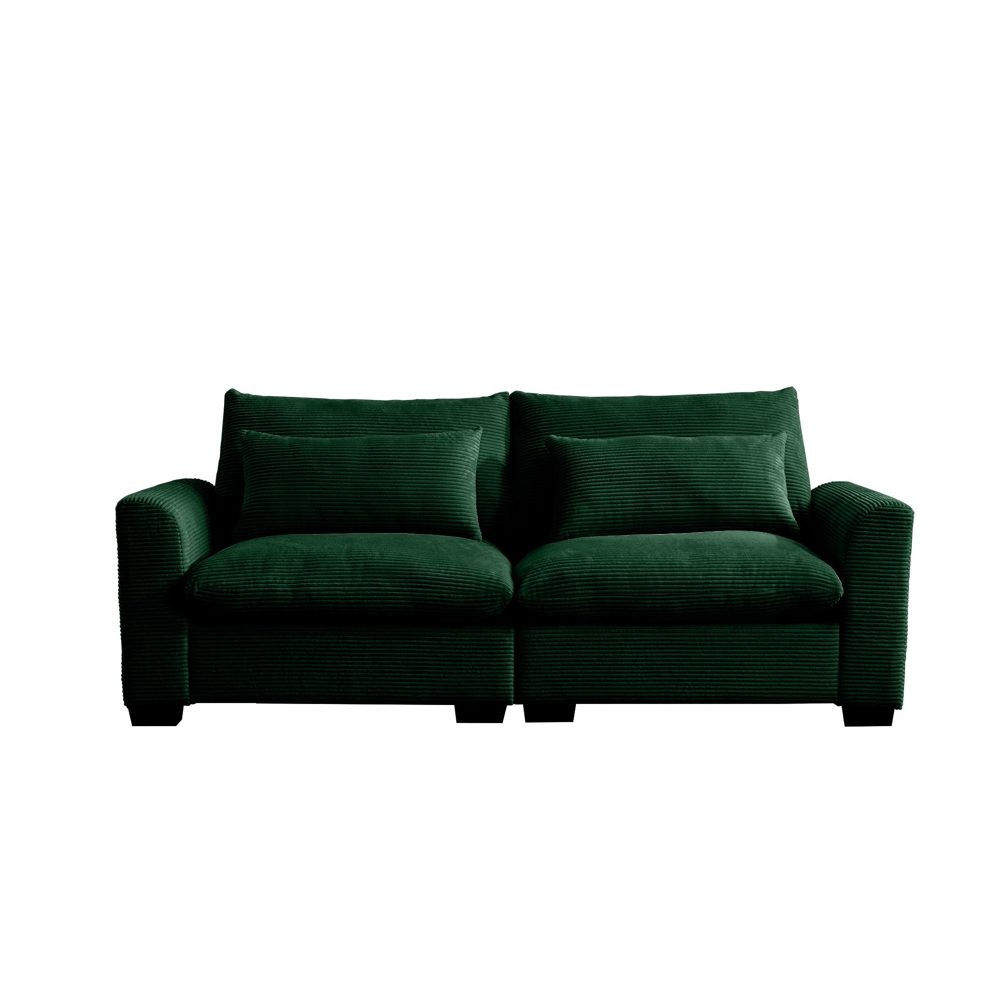 Modern 2 Seater Corduroy Fabric Sofa