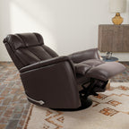 Global Home Swivel Glider Recliner with Adjustable Headrest & Footrest