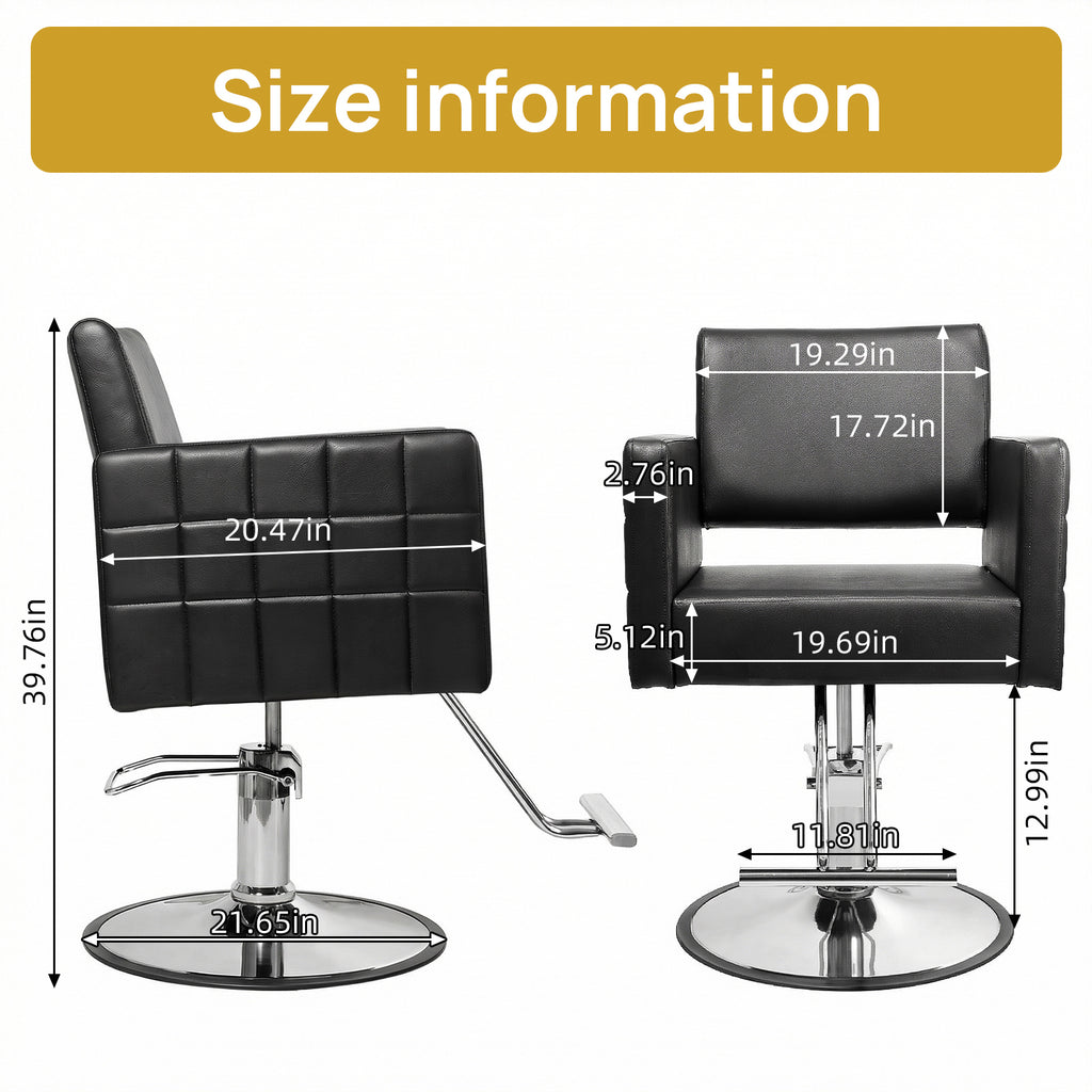 Black Salon Stylist Chair for Home Hydraulic