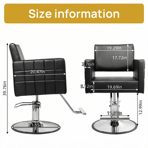Black Salon Stylist Chair for Home Hydraulic