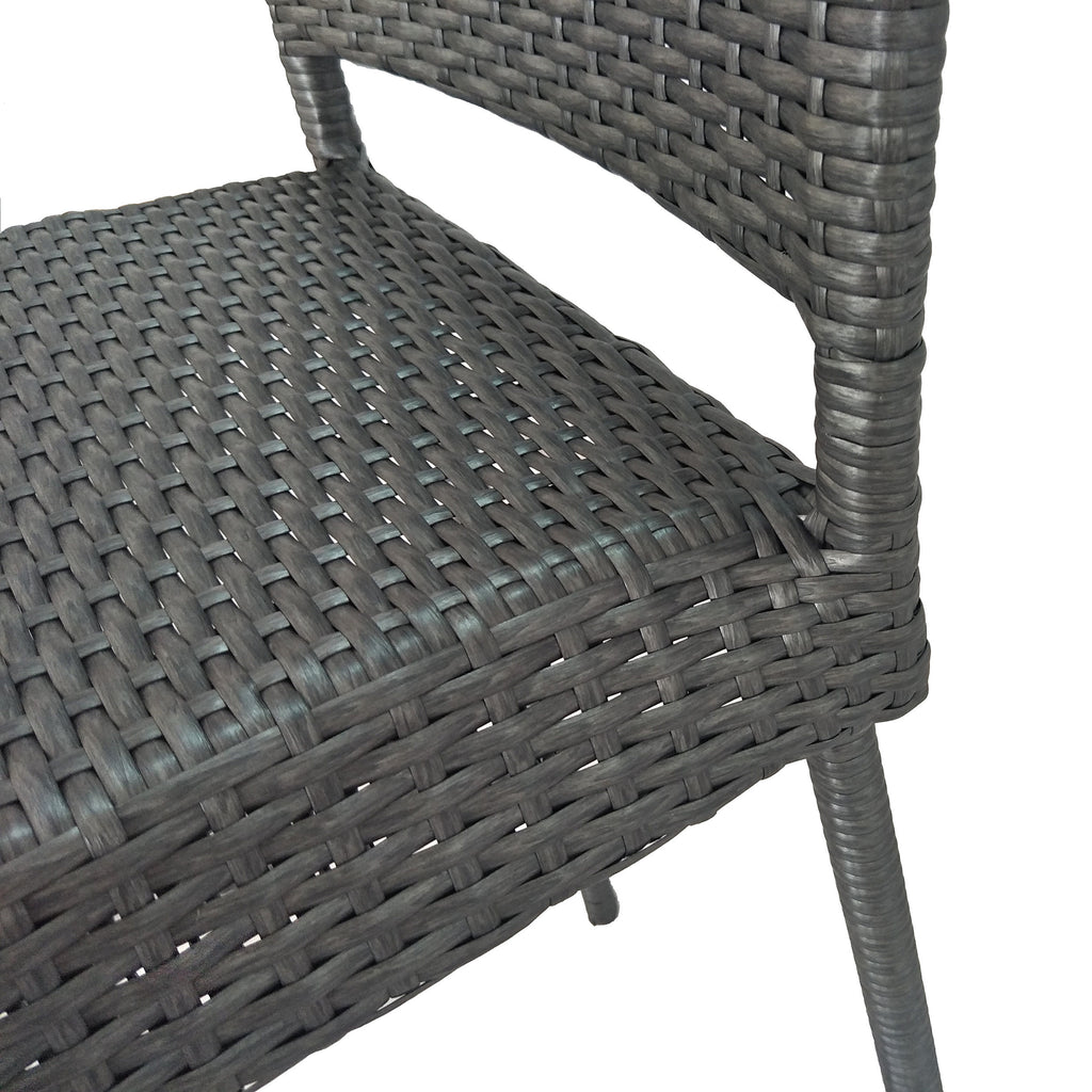 29" Outdoors PE Rattan Armless Barstools, Set of 2
