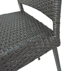 29" Outdoors PE Rattan Armless Barstools, Set of 2