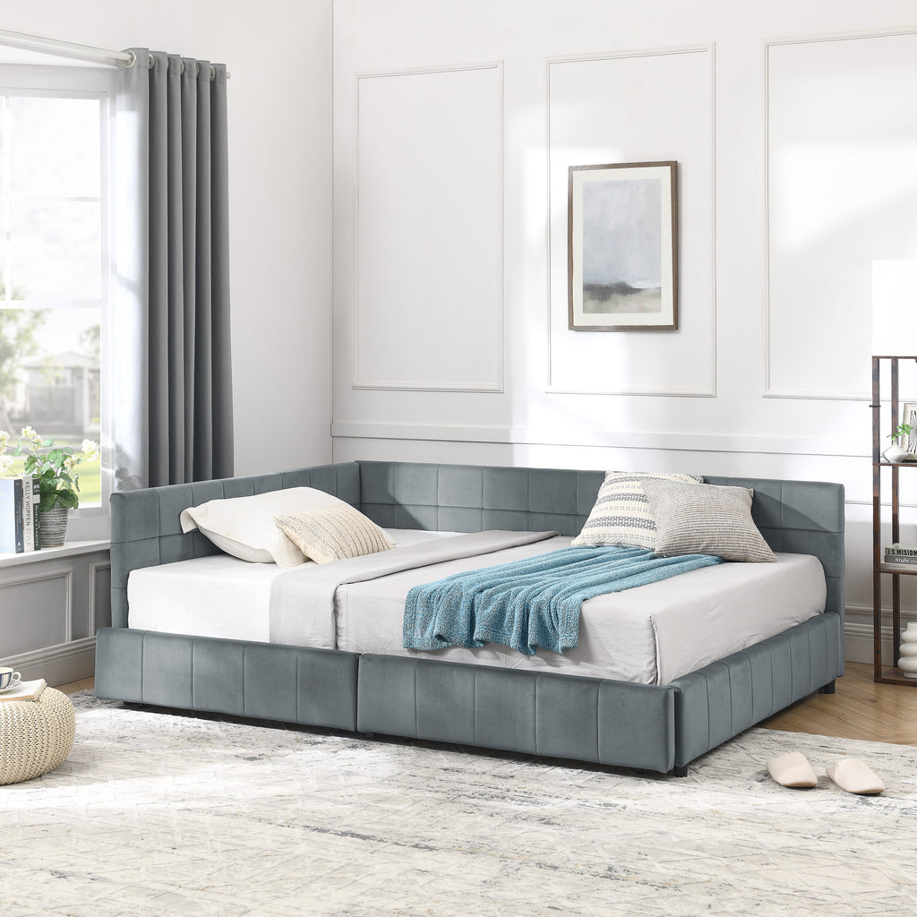 Full Size Storage Upholstered Tufted Bed Frame