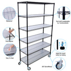 6 Tier 6000lbs Capacity NSF Metal Shelf Wire Shelving Unit