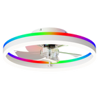 19.7" RGB Flush Mount Ceiling Fan with Light