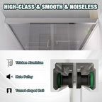 44-48"x76" Aluminum Frame Double Sliding Shower Door