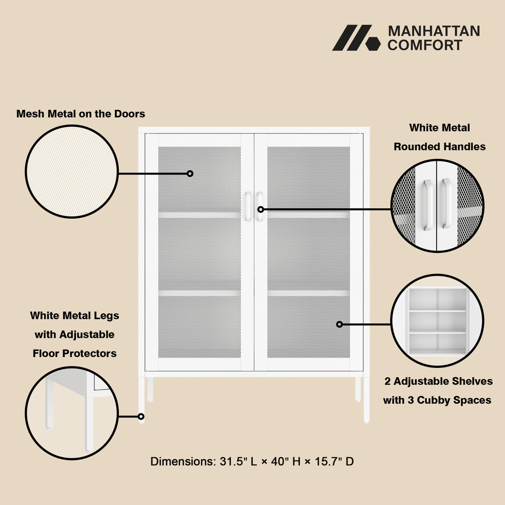 Amelia 32" Metal Accent Cabinet