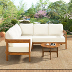 U-Style Acacia Solid Wood Patio Furniture Set