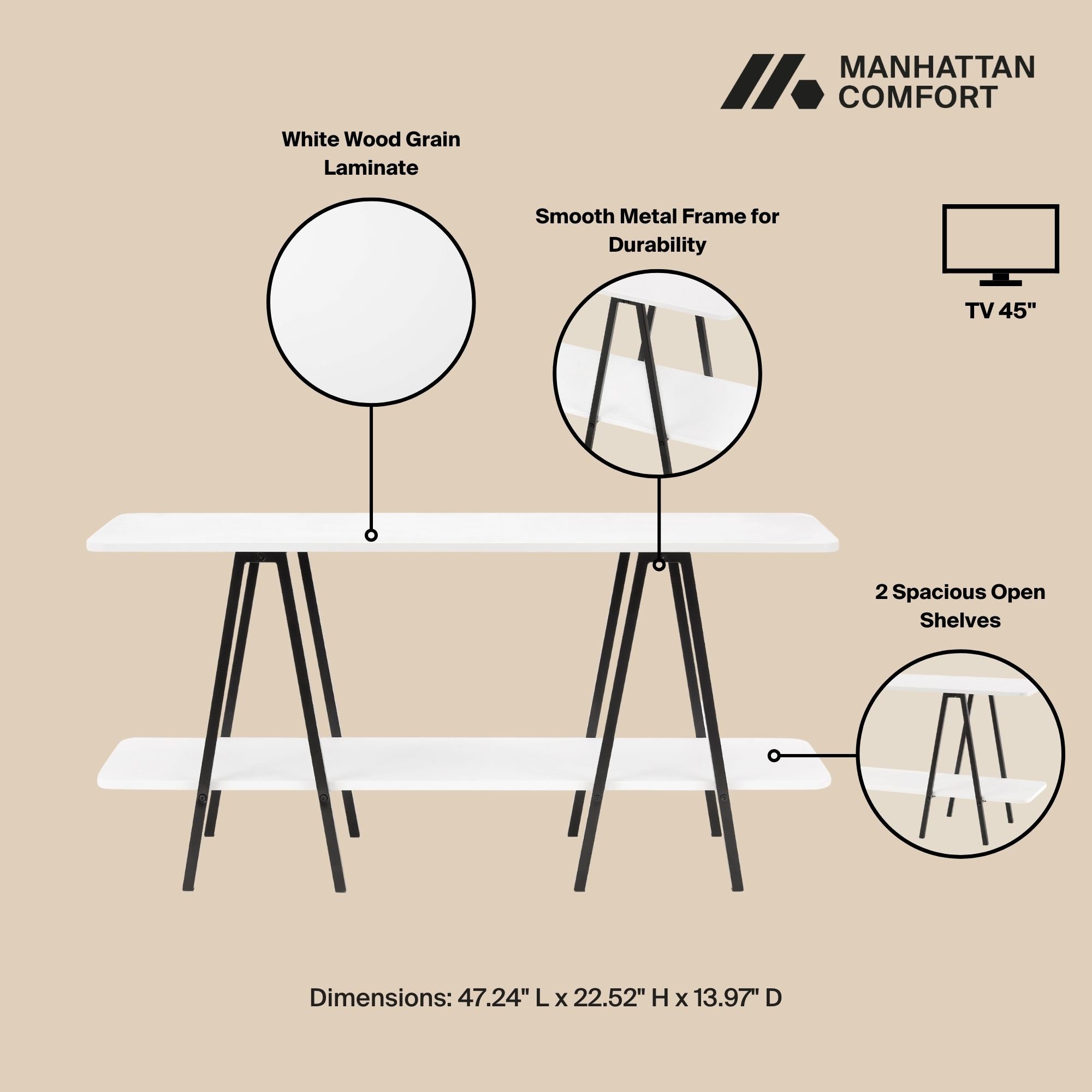 Celine 47" Console Table