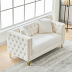 58" Chesterfield Velvet Sofa - Elegant 2 Seater Couch