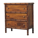 Solid Wood Bamboo 3 Drawer Chest