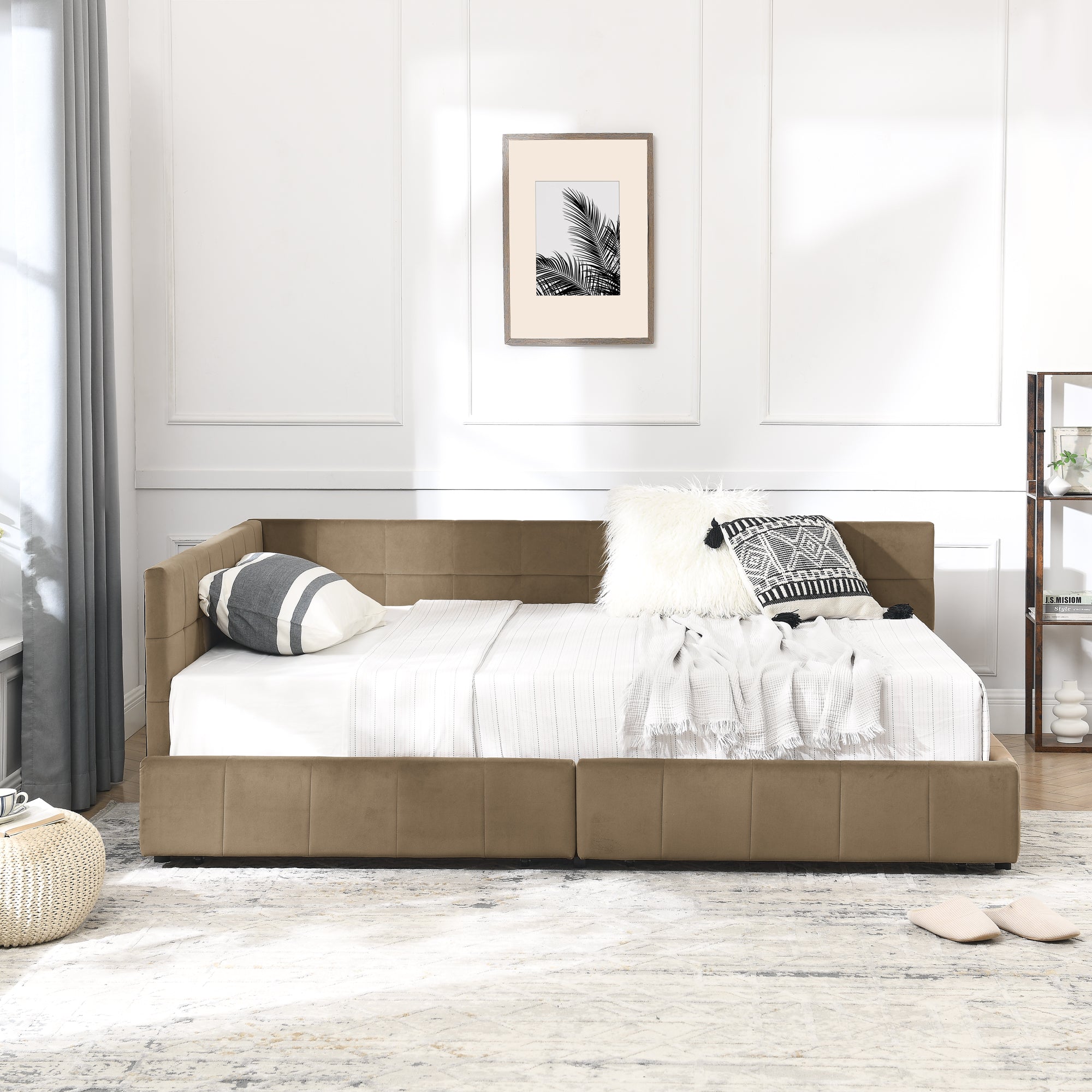 Full Size Storage Upholstered Tufted Bed Frame