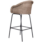 Ladd Outdoor Metal Wicker Barstool