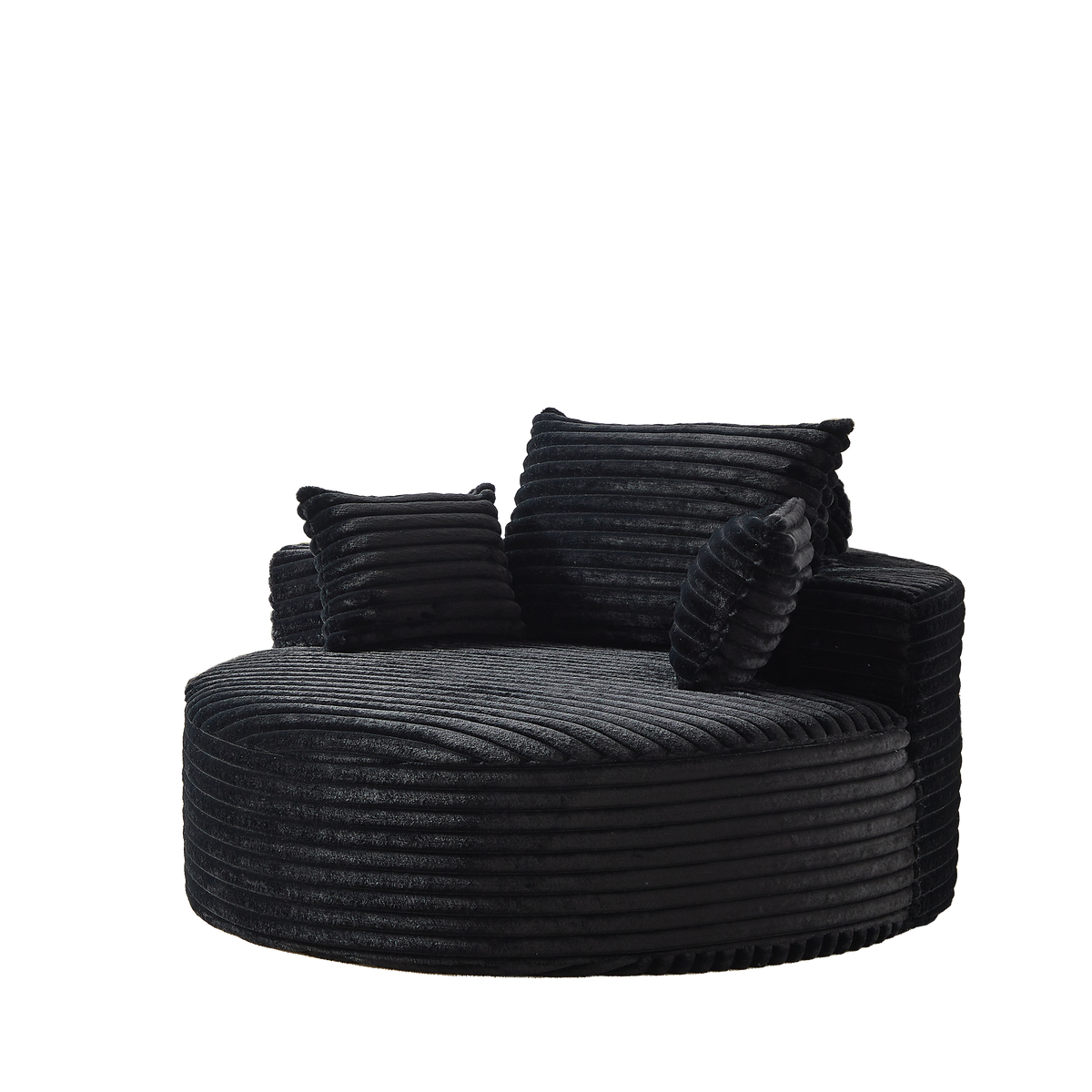 Fluffy Modern Corduroy Sponge Sofa - No Assembly Required