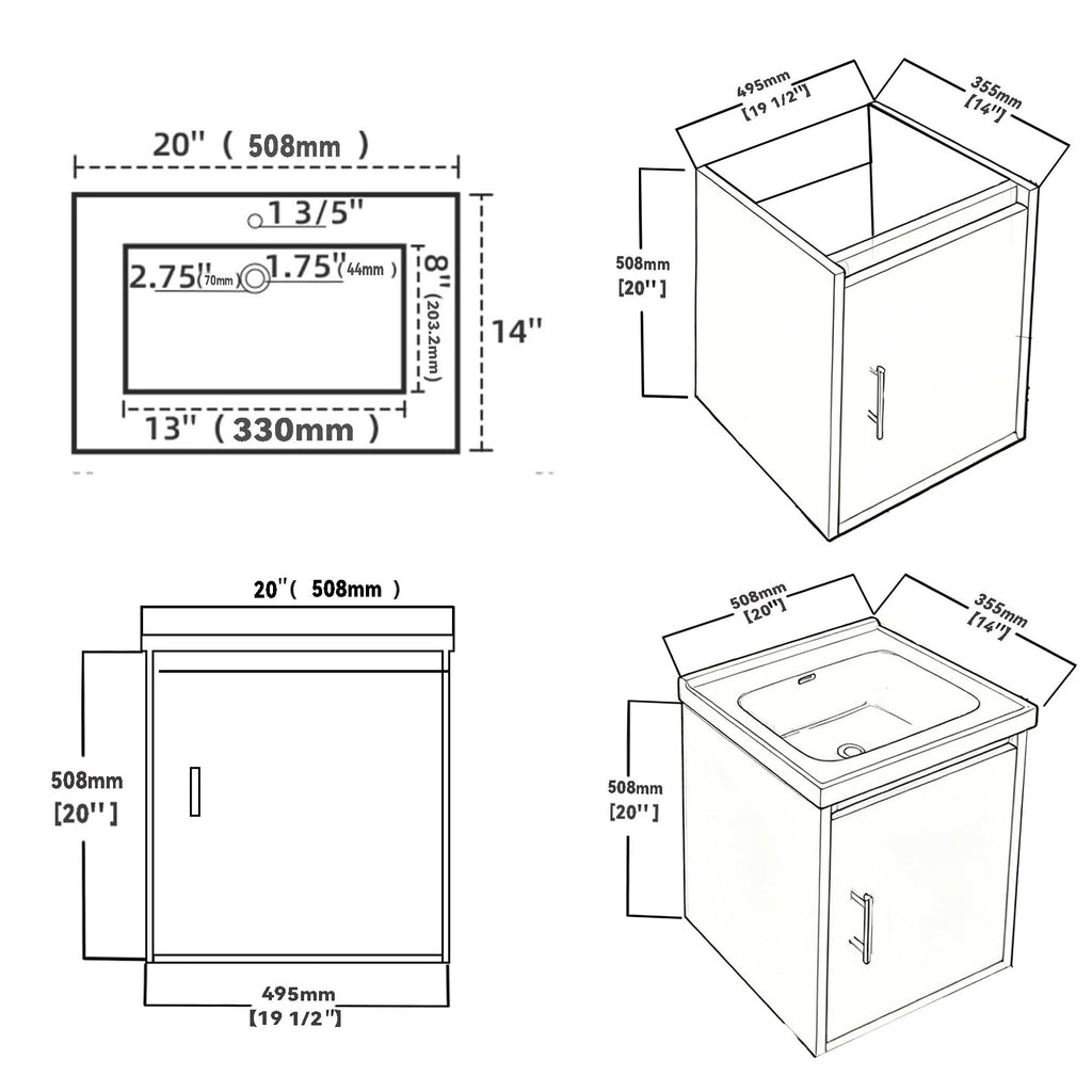 20" Floating Bathroom Vanity