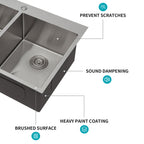 Double Bowl (50/50) Drop In Sink - Stainless Steel