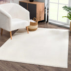 Judy White Washable Area Rug - Clearance