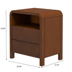 Lionel Mid Century Modern Solid Wood Nightstand