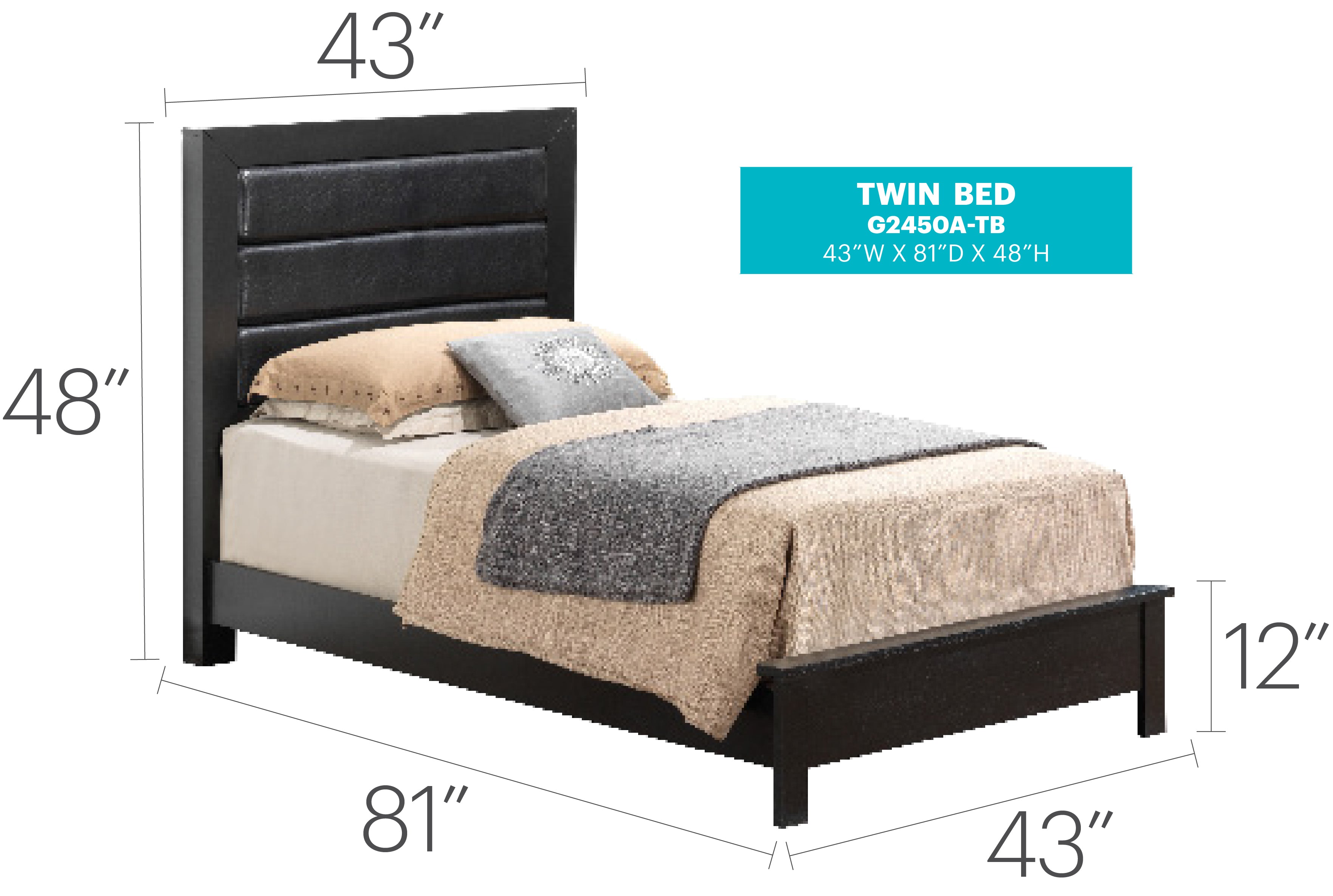 Stylish Transitional Twin Bed
