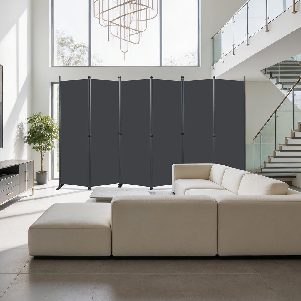 Room Divider 6-Panel - Black