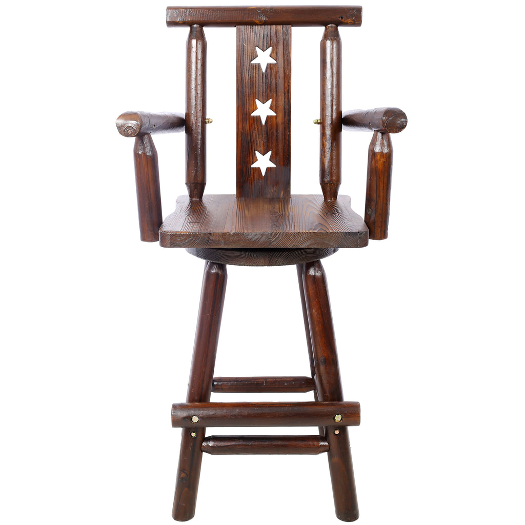 Rustic Bar Stool - Fir Wood Construction