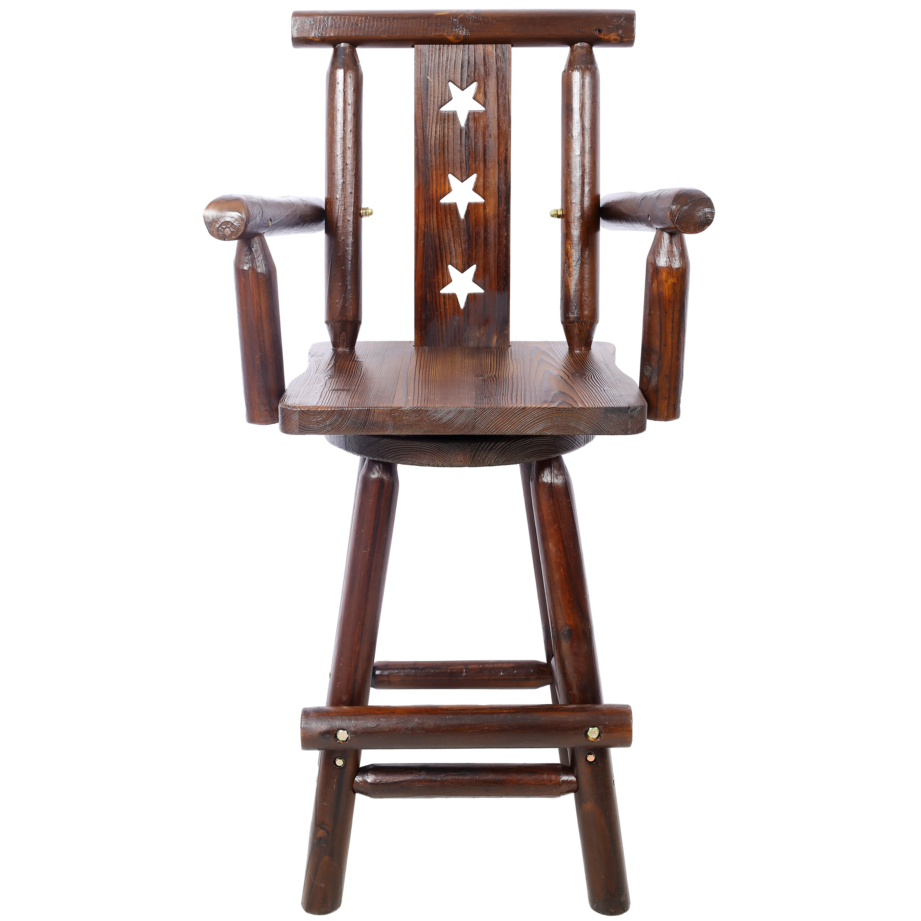 Rustic Bar Stool - Fir Wood Construction