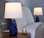 Hex 20" Contemporary Ceramic Accent Lamp in Estate