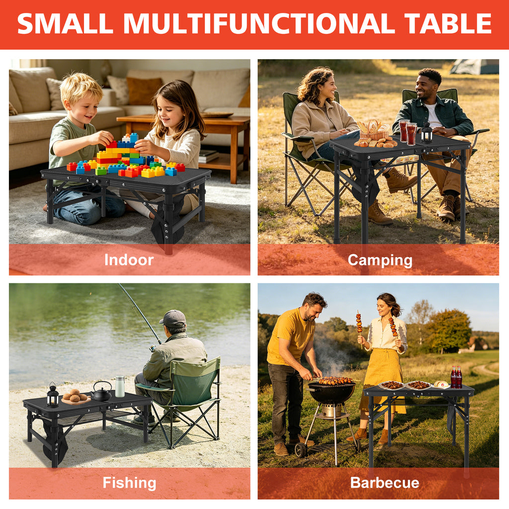 2FT Camping Table with Mesh Desktop