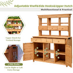 TOPMAX 65.7'' Tall Garden Potting Bench with Hutch