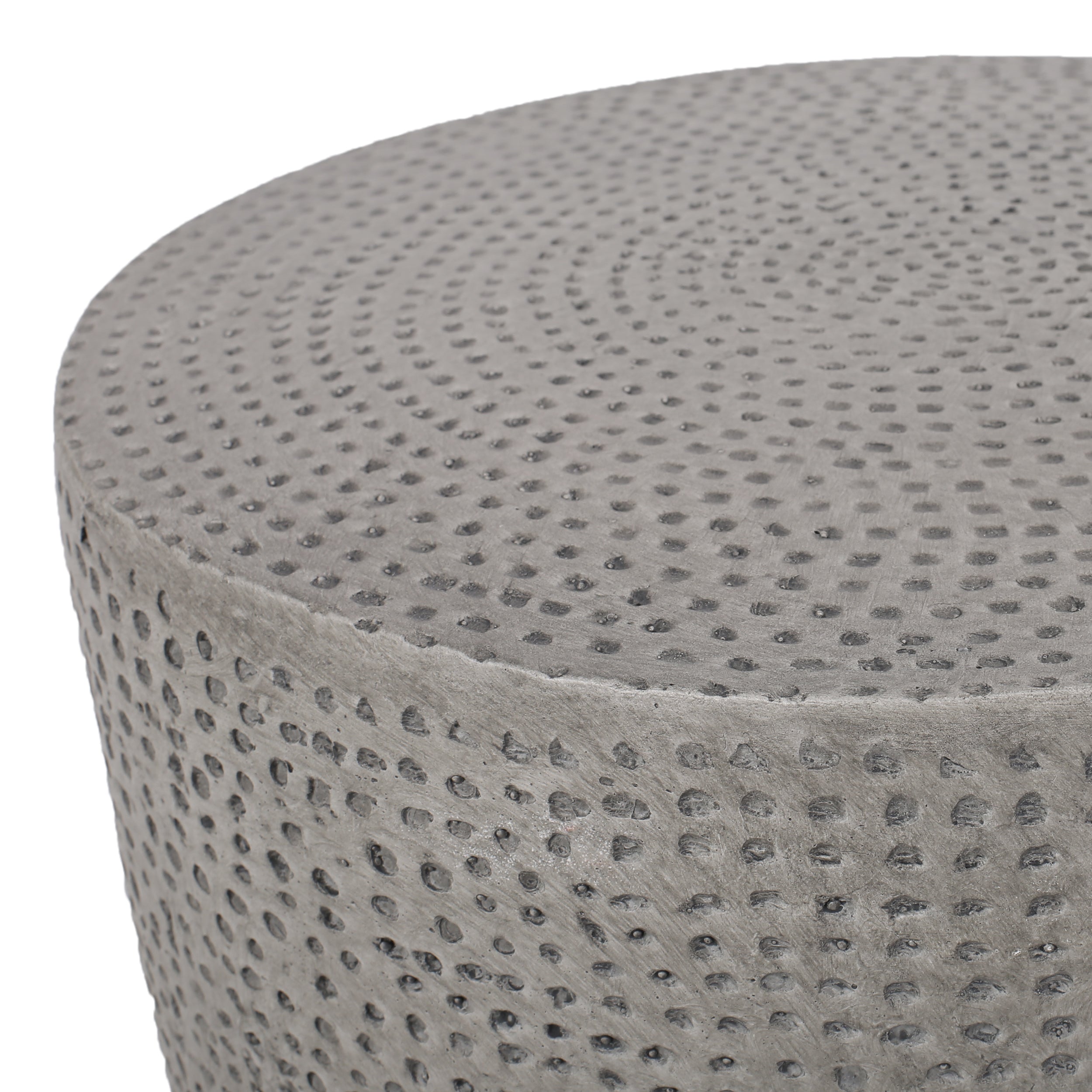 Modern Outdoor Lightweight Concrete Side Table with Natural Finish