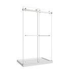 Brushed Nickel Double Bypass Sliding Shower Door