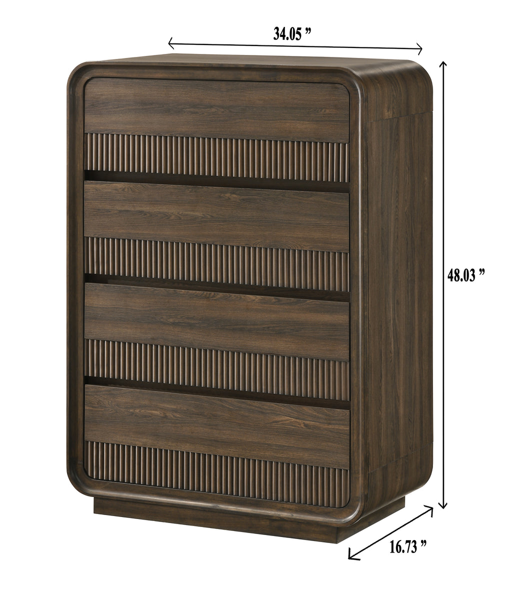 Mid-Century Flair Rounded Edges Chest