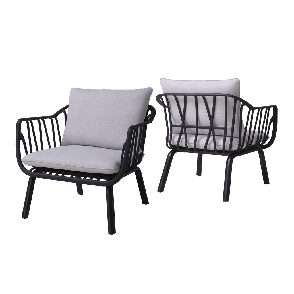 Huron Outdoor PP Club Chair Set of 2