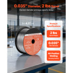 Flux Core MIG Welding Wire, E71T-GS 0.035-inch, 2 LBS