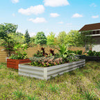 Outsunny 95" Galvanized Raised Garden Bed