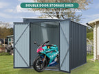 6x8FT Galvanized Steel Outdoor Storage Shed