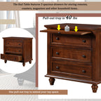 U_STYLE 27.6'' Nightstand with Pine Wood Veneer