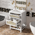 24" Bathroom Vanity with Integrated Ceramic Sink