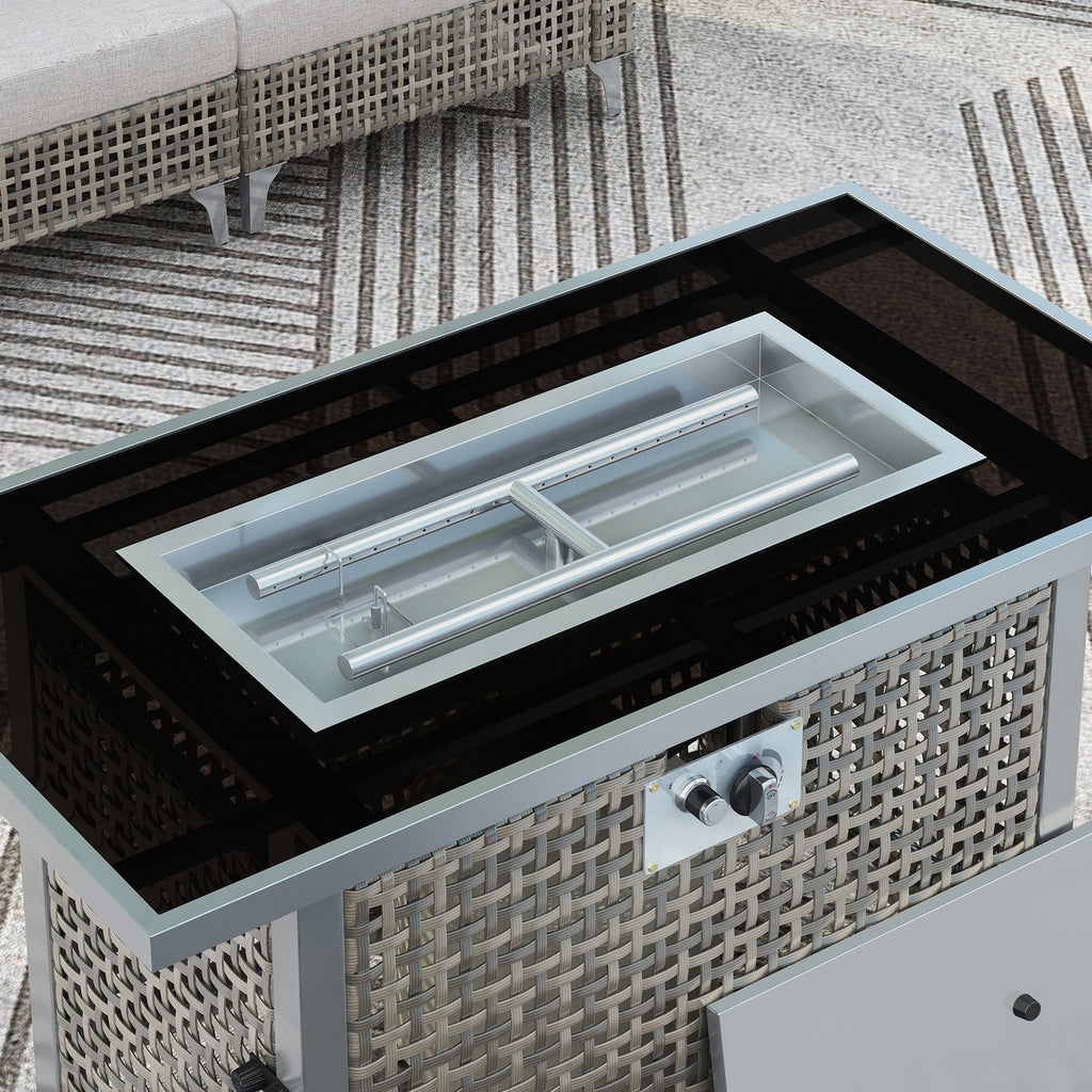 K&K 43" Propane Gas Fire Pit Table