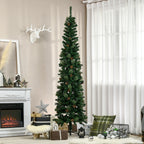 HOMCOM 7.5 Foot Pencil Christmas Tree