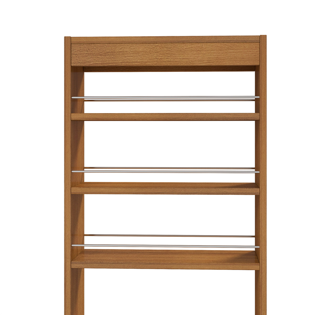 7-Tier Pull-Out Storage Shelf, 7.87 inches Wide, Oak