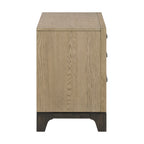 Brown 3-Drawer Nightstand With USB