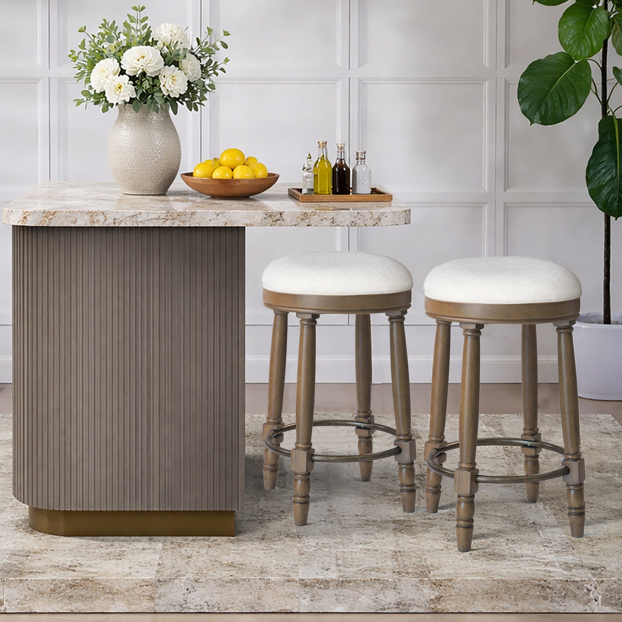 AGODY Bar Stools Set of 2, 26" Counter Height
