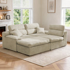 Corner Chaise Sofa with High Backrest